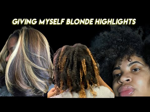 putting blonde highlights in my natural hair // BOX...