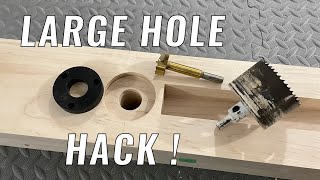 How to Make Large Flat Bottom Holes // No Forstner Bit
