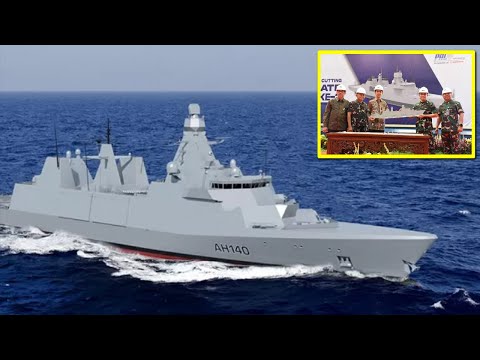 First steel cutting for Indonesia's second ship, the Merah Putih Frigate (FMP)
