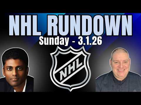 Sunday NHL Rundown Picks - 3/1/26 l Craig Trapp Free NHL Betting Picks & Predictions