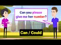 Can & Could 👍 English Conversation Practice | learn English