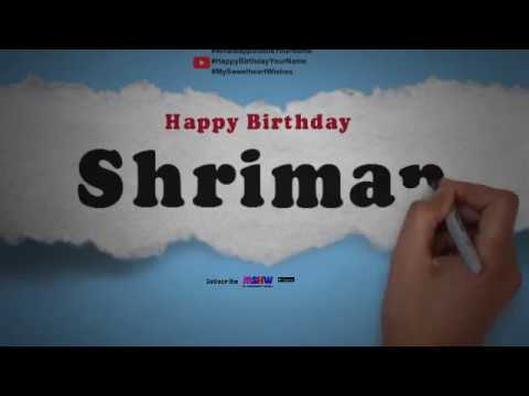 Happy Birthday Shriman | Whatsapp Status Shriman