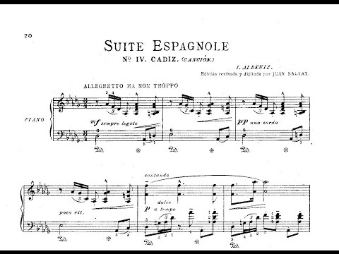 Cádiz (Suite española, IV) - Albéniz