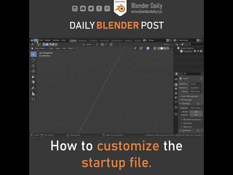 Adjust the Startup File in Blender #Shorts