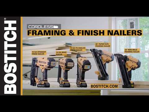 BOSTITCH® 20V MAX* Cordless Framing and Finishing Nailers