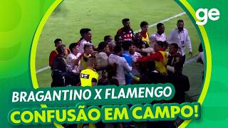 DISCUSSÃO E BRIGA NO NO FINAL DA PARTIDA ENTRE BRAGANTINO X FLAMENGO | BRASILEIRÃO 2026 | ge.globo