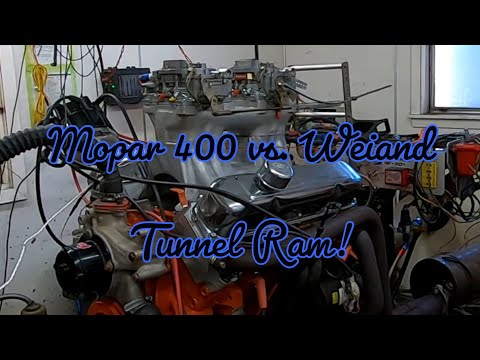 Big Block 400: Part 2/4 Weiand Tunnel Ram Tests #mopar #bigblock #tunnelram #engine #dyno