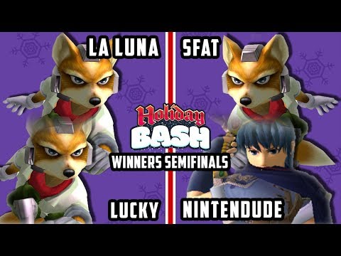 Holiday Bash SSBM - MSF | La Luna & Lucky VS CLG.SFAT & Nintendude - Melee Teams WSF
