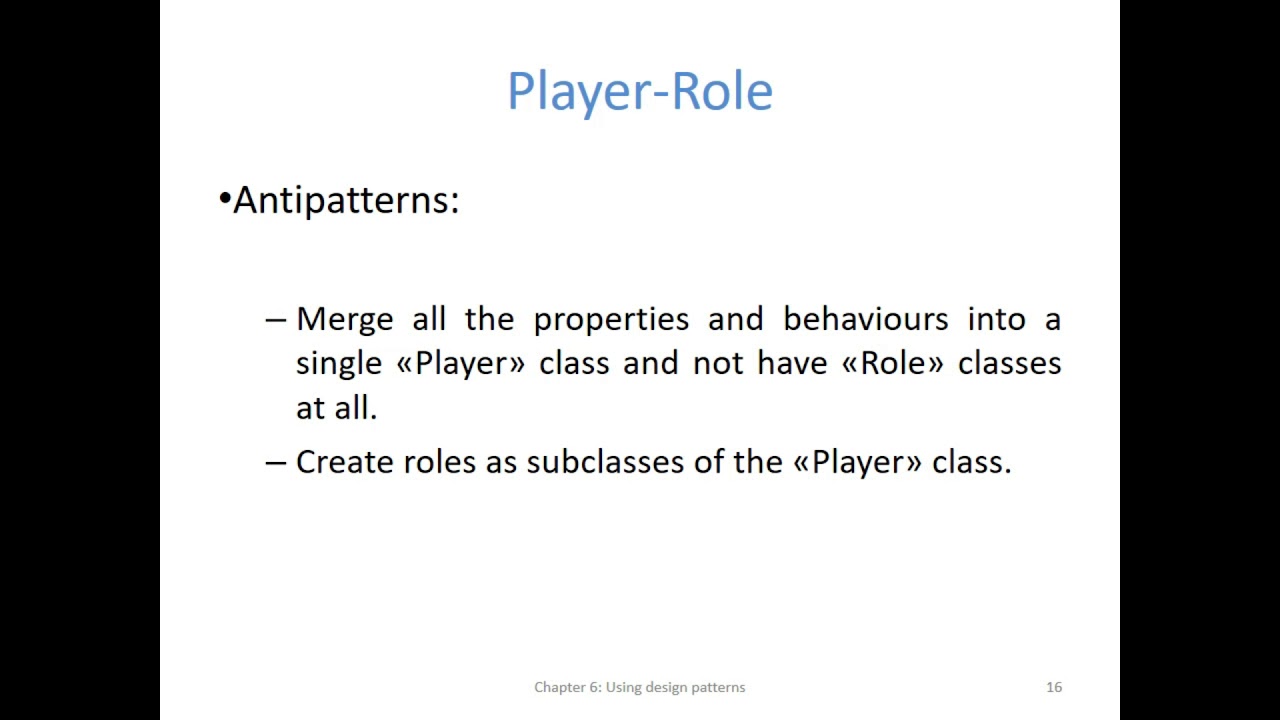 Chapter 6:  Using Design Patterns