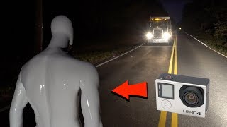 gopro mannequin footage goes thru phantom truck on clinton road... (we see inside the ghost truck?)