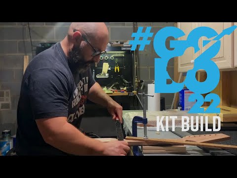 GGB022 Kit Entry - Build Video 1 - Crimson Uncut Multi-Scale Kit - Body design and neck carving