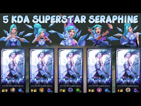 🌊✨ 5 K/DA ALL OUT SUPERSTAR SERAPHINE In One For All - League of Legends