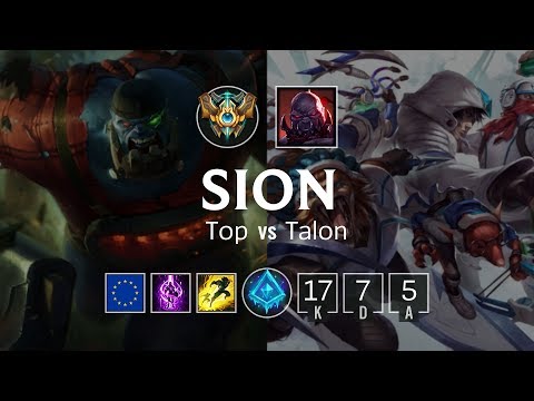 Sion Top vs Talon - EUW Challenger Patch 8.21