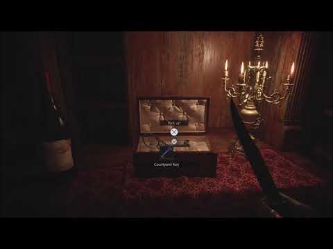 Unlock The Silver Flower Bottle Stand Door - Where To Use The Courtyard Key - Resident Evil Village