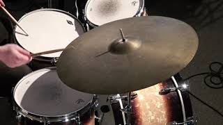 Video thumbnail for Steve Maxwell Vintage Drums - 24” Zildjian A. 1960s Ride Cymbal - 3422g by Steve Maxwell Drums