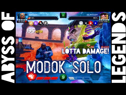Abyss of Legends M.O.D.O.K. Solo With Nick Fury - In Under 4 Minutes