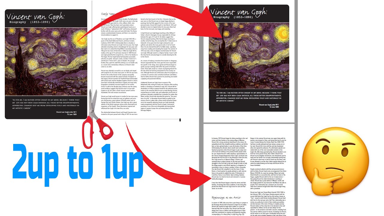 How to Turn a 2up PDF back into a 1up PDF