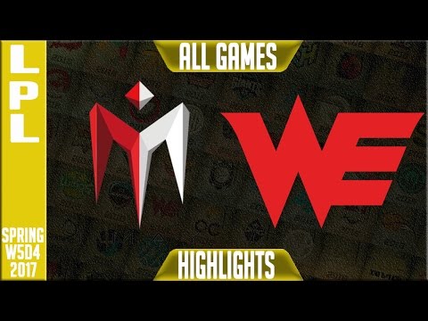 IMAY vs Team WE Highlights All Games - LPL Spring 2017 Week 5 Day 4 - IM vs WE All Games