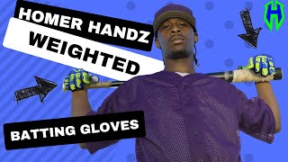 Homer Handz Weighted Batting Gloves for Baseball or Softball Players | Adjustable Weights