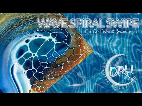#235.  WAVE SPIRAL SWIPE | For Confident Beginners #art #sheleeartstyle