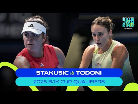 Marina Stakusic (CAN) v Anca Todoni (ROU) | 2025 BJK Cup Qualifiers | Match Highlights