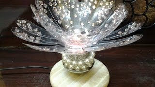 Best Out of waste Plastic bottles transformed to Lovely flower lamp