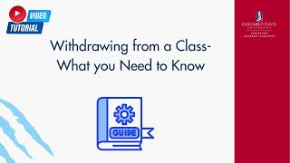 How to Withdraw from Classes
