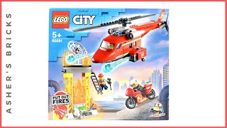 LEGO 60281 City Fire Rescue Helicopter UNBOXING Speed Build Review