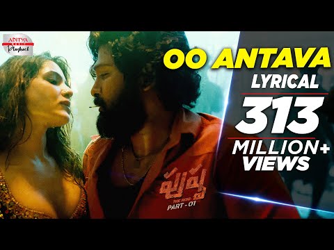O Antava Song | Pushpa Songs Telugu | Allu Arjun, Samantha | DSP | Sukumar | Indravathi Chauhan