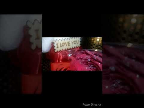 #Valentine surprise red rose with  chocolate ice cream