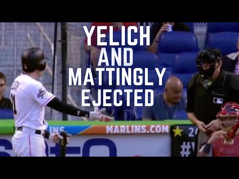 Christian Yelich and Don Mattingly get EJECTED (hot mics)