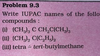 Problem 9.3 | Hydrocarbon | Chemistry Class 11th