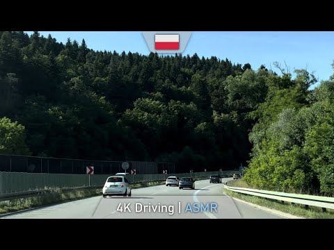 Sunny June 2025 Zakopianka Drive: S7, 7 & A4 from Rabka-Zdrój to Balice | ASMR Dashcam | 4K 60FPS