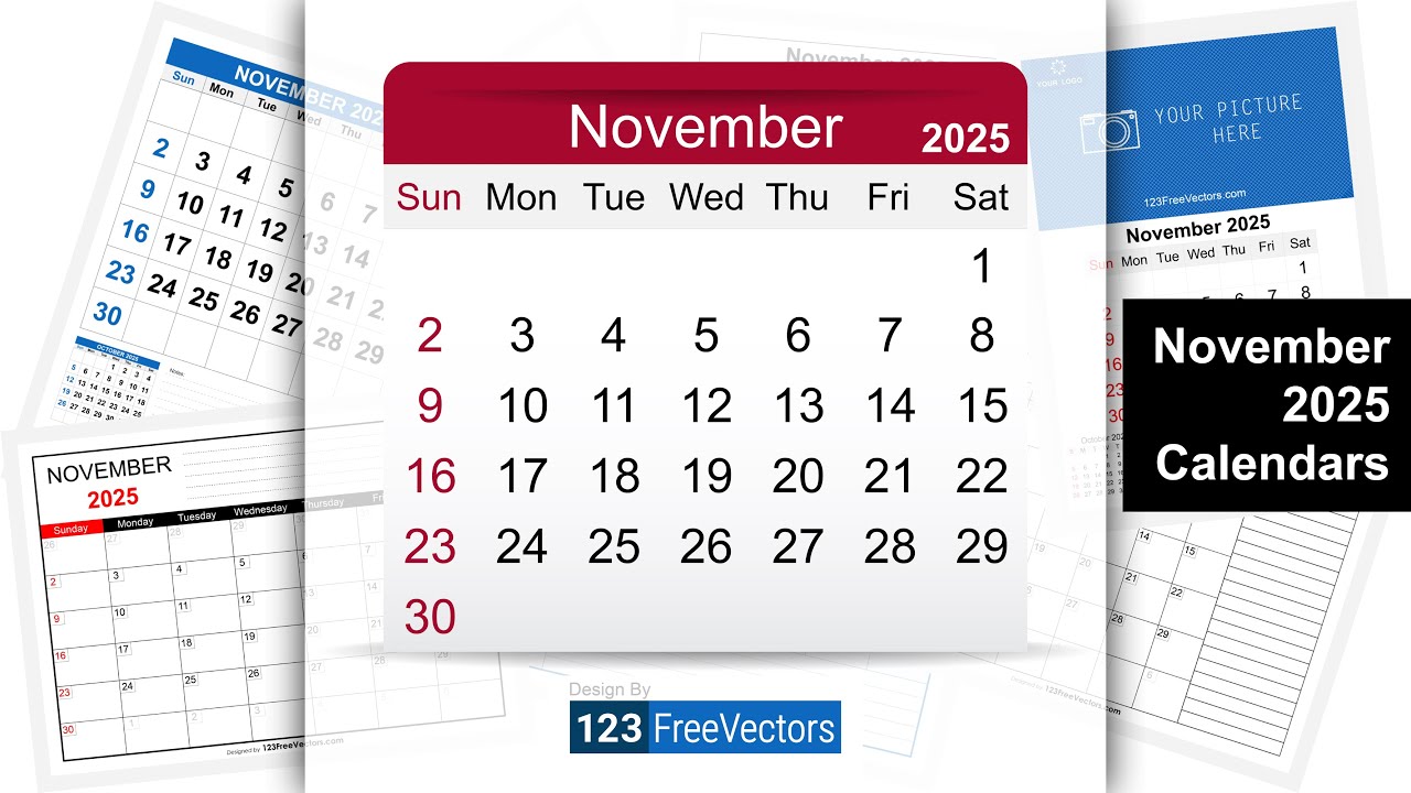November 2025 Calendar | 123FreeVectors