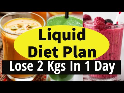 Liquid Diet Plan To Lose Weight Fast 2 Kg in 1 Day | Liquid Diet for Weight Loss |Eat more Lose more