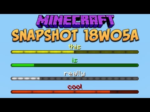 Minecraft 1.13 Snapshot 18w05a Bossbar Tutorial!