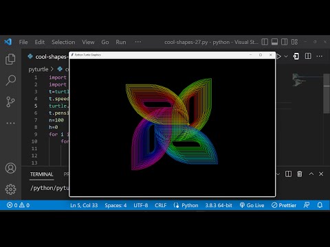Python Turtle Graphics 36 Cool Shape Drawing Python Turtle Video Learnonpy Python_shorts