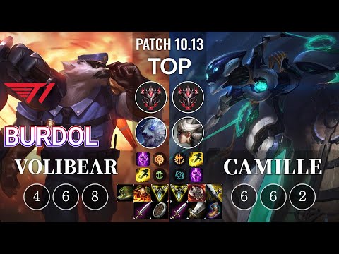T1 Burdol Volibear vs Camille Top - KR Patch 10.13