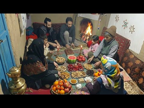 The Longest Night of the Year 🍉| An Ancient Iranian Tradition in a Rural House