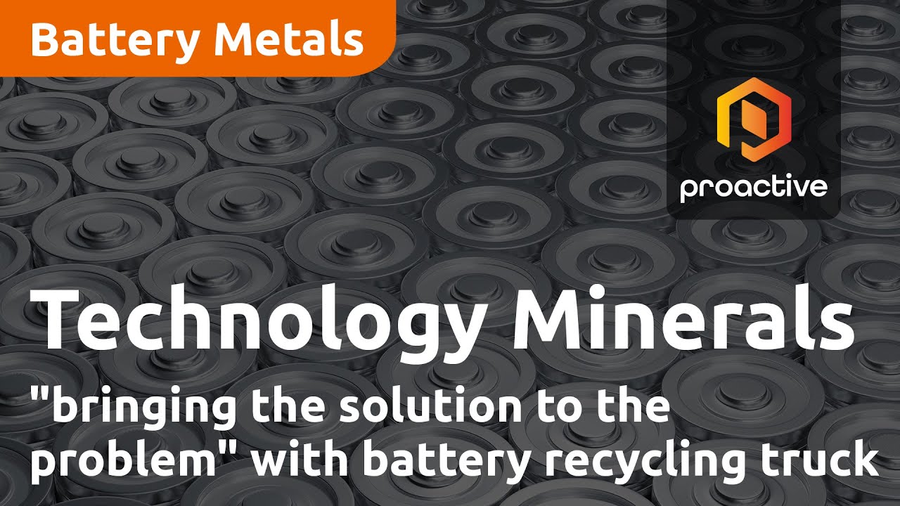 Technology Minerals "bringing the solution to the problem" with battery recycling truck