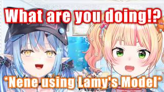 Nene Takes Over Lamy's Model During Off-Collab【Hololive】