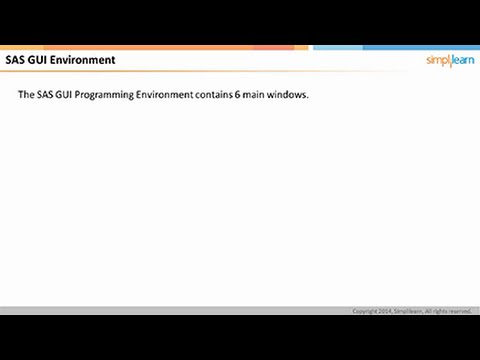 SAS GUI Interface | SAS Base Programming | SAS Base Training Videos | Simplilearn