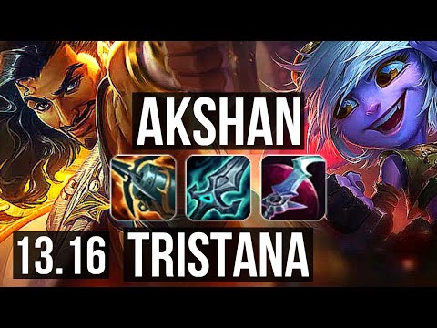 AKSHAN vs TRIST (MID) | 12/1/9, 6 solo kills, Legendary, 800K mastery | KR Master | 13.16