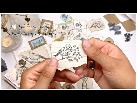 Making Ephemera Using Paper Scraps and Stamps! | Super Easy and Fun To Do✨