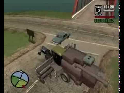 Grand Theft Auto San Andreas - Towing Combine Harvester