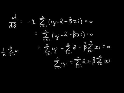 Ableitung der OLS-Schätzer im einfachen linearen Regressionsmodell – Teil 1