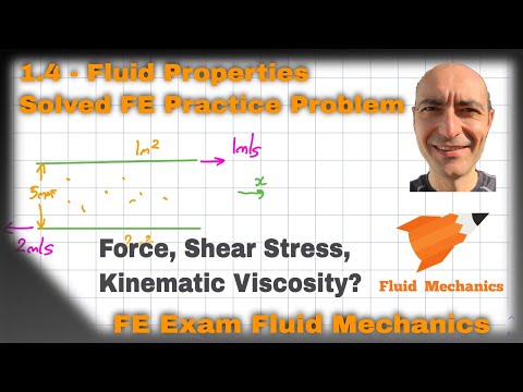 FE Exam Fluid Mechanics - 1.4 - Practice Problem - Fluid Properties