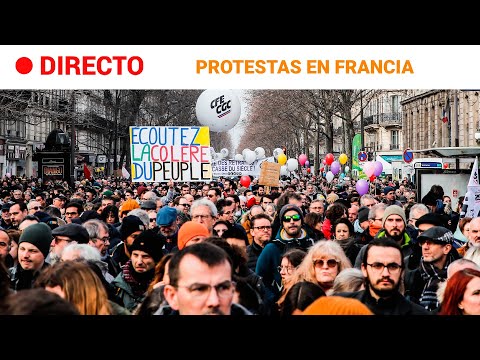 FRANCIA: 5ª jornada de HUELGA contra la REFORMA de las PENSIONES de MACRON | RTVE