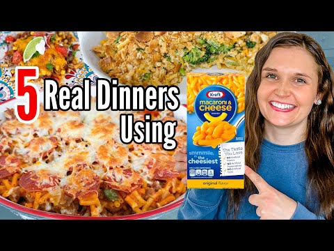 5 SHOCKING Recipes Using Kraft Boxed Macaroni & Cheese! | Quick & EASY Cheap Meals! | Julia Pacheco