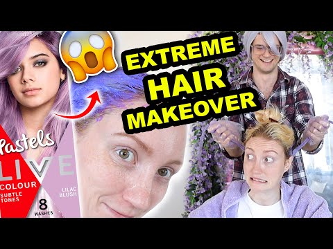 染髮紫色!!!!使用 Schwarzkopf 活粉彩進行極端髮型改造 (DYING MY HAIR PURPLE!!!! EXTREME HAIR MAKEOVER USING SCHWARZKOPF LIVE PASTELS)